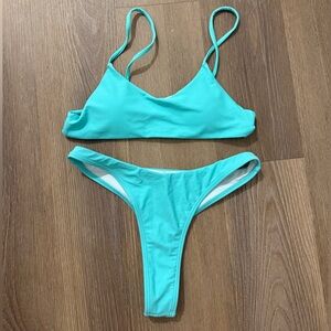 SHEIN Turquoise Bikini Set